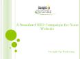 A Standard SEO Campaign for Your Website PowerPoint PPT Presentation