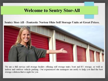 Sentry Stor-All Norton Ohio Self Storage