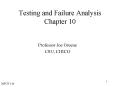Testing and Failure Analysis Chapter 10 PowerPoint PPT Presentation