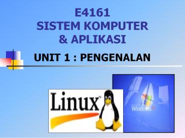 E4161 SISTEM KOMPUTER