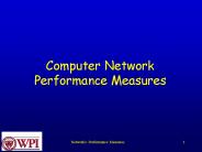 Computer Network Performance Measures