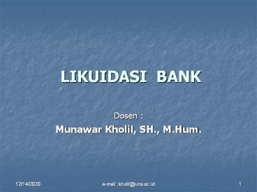 LIKUIDASI BANK