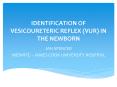 IDENTIFICATION OF VESICOURETERIC REFLEX (VUR) IN THE NEWBORN PowerPoint PPT Presentation