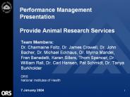 Performance Management Presentation Provide Animal Research Services