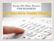 Get Your Own Vanity Phone Number