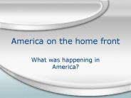 America on the home front