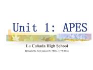 Unit 1: APES