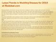Latest Trends in Wedding Dresses for 2015 at Madelast.com PowerPoint PPT Presentation