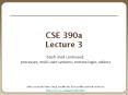CSE 390a Lecture 3 PowerPoint PPT Presentation