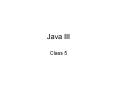 Java III PowerPoint PPT Presentation