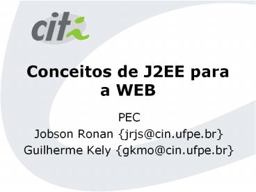 Conceitos de J2EE para a WEB