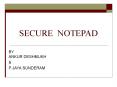 SECURE NOTEPAD PowerPoint PPT Presentation