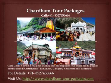 Chardham Tour Packages