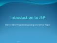 Introduction to JSP PowerPoint PPT Presentation
