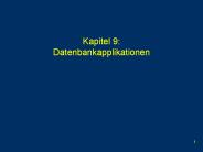 Kapitel 9: Datenbankapplikationen