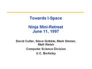 Towards I-Space Ninja Mini-Retreat June 11, 1997