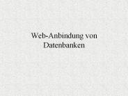 Web-Anbindung von Datenbanken