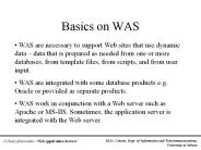 Basics on WAS