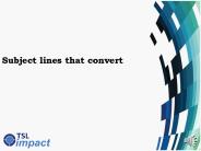 Subject lines that convert