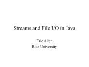 Streams and File I/O in Java