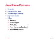 Java 5 New Features