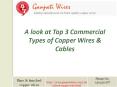 3 Types of Commercial Copper Wires & Cables PowerPoint PPT Presentation