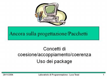 Ancora sulla progettazione/Pacchetti