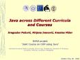 Java across Different Curricula and Courses  Dragoslav Pe PowerPoint PPT Presentation