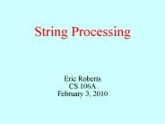 String Processing