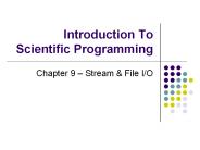 Introduction To Scientific Programming