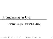 Programming in Java