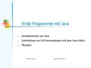 Erste Programme mit Java