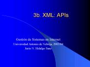 3b. XML: APIs