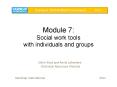 Module 7: Social work tools with individuals and groups PowerPoint PPT Presentation