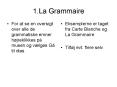 1.La Grammaire PowerPoint PPT Presentation