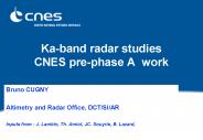 Ka-band radar studies CNES pre-phase A work