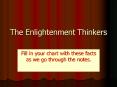 The Enlightenment Thinkers PowerPoint PPT Presentation