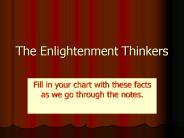The Enlightenment Thinkers