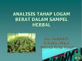 ANALISIS TAHAP LOGAM BERAT DALAM SAMPEL HERBAL PowerPoint PPT Presentation