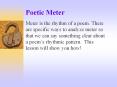 Poetic Meter PowerPoint PPT Presentation