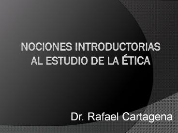 Nociones introductorias al estudio de la 
