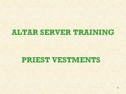 ALTAR SERVER TRAINING