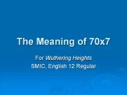 The Meaning of 70x7
