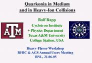 Quarkonia in Medium and in Heavy-Ion Collisions