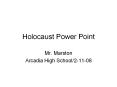 Holocaust Power Point PowerPoint PPT Presentation