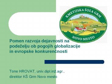 Tone HROVAT, univ.dipl.in