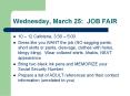 Wednesday, March 25: JOB FAIR PowerPoint PPT Presentation