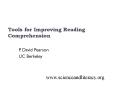 Tools for Improving Reading Comprehension PowerPoint PPT Presentation