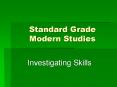 Standard Grade Modern Studies PowerPoint PPT Presentation