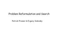 Problem Reformulation and Search